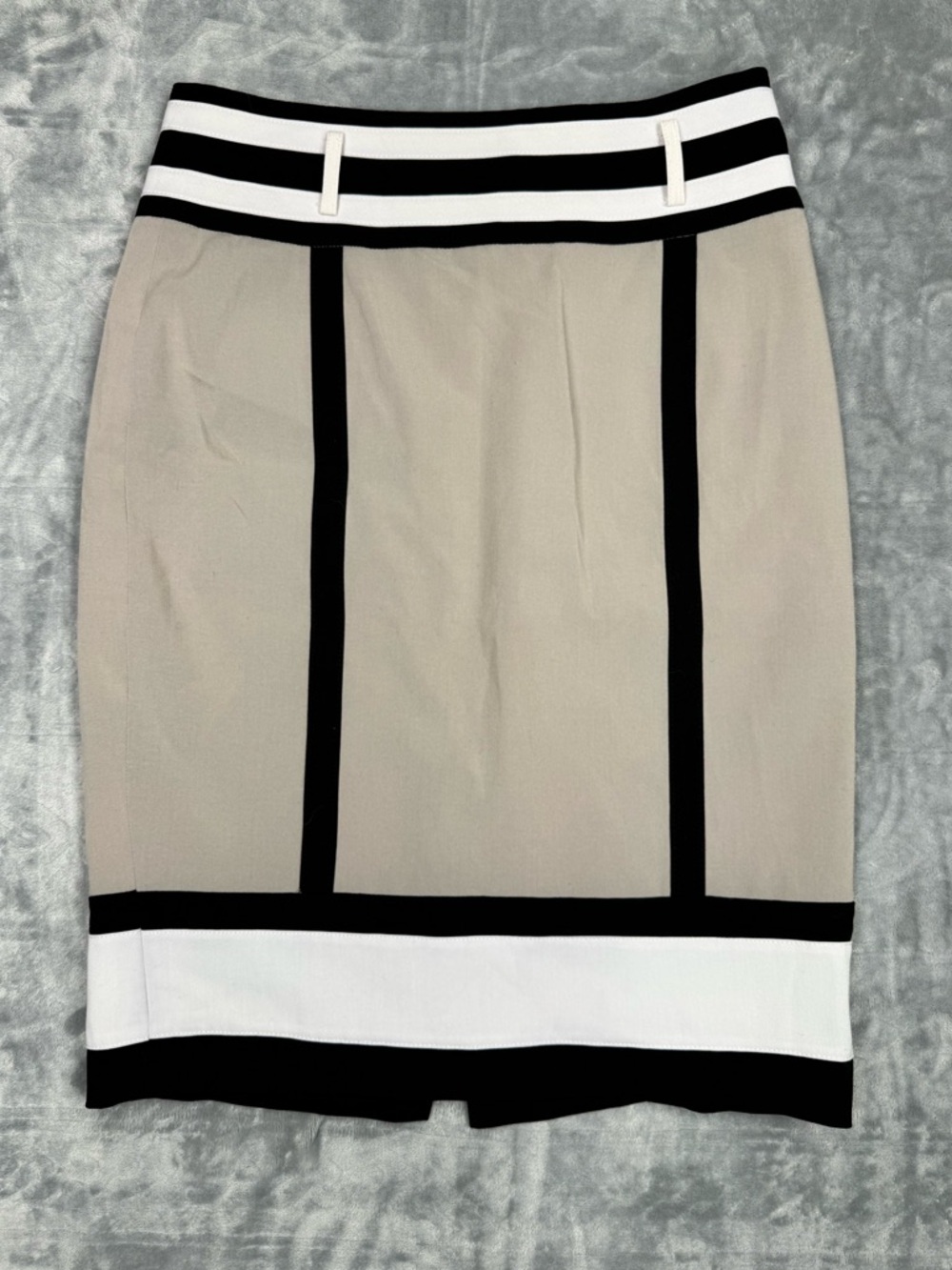 Worthington Gray and Black Pencil Skirt with Loops